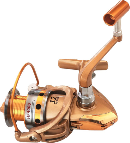 Toubibibi Fishing Spinning Reel 10 BB Gear Ratio 5.5:1 Golden Fishing Reel